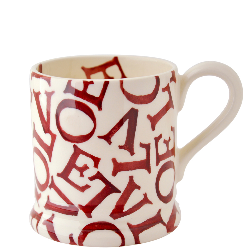 Emma Bridgewater L.O.V.E Polka Red Half Pint Mug